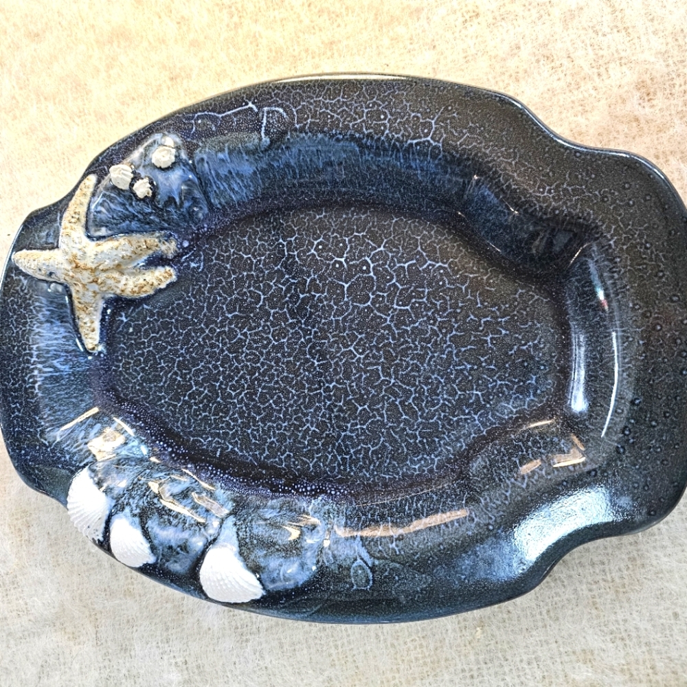 Mussels & More Pottery Seascape Platter